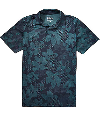 JETTY Bunker Printed Short Sleeve Polo Shirt