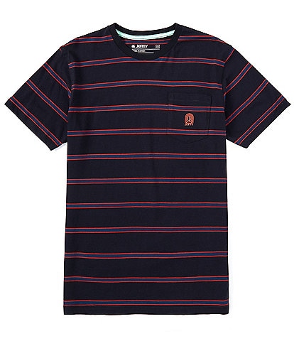 JETTY Nosara Short Sleeve Yarn-Dyed-Stripe Pocket T-Shirt