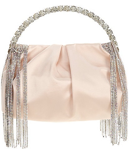 Jewel Badgley Mischka Tatiana Crystal Fringe Pouch Clutch