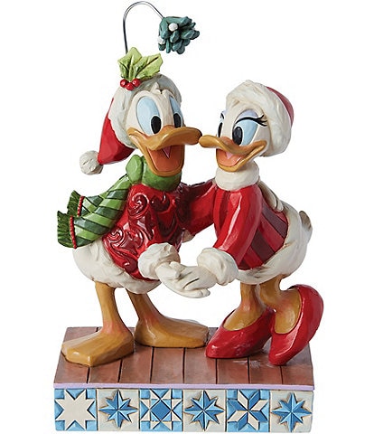 Jim Shore Disney Traditions Donald And Daisy Mistletoe Figurine