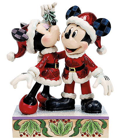 Jim Shore Disney Traditions Mickey And Minnie Mistletoe Figurine