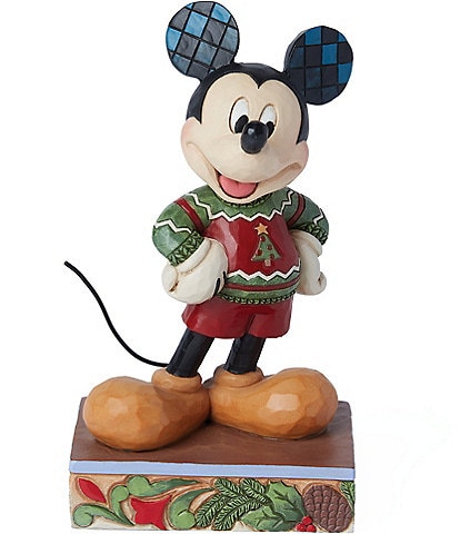 Jim Shore Disney Traditions Mickey Christmas Sweater Figurine