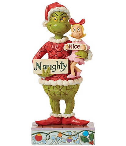 Jim Shore Grinch by Jim Shore Dr. Seuss Grinch & Cindy Lou Holding a Naughty/Nice Sign Figurine