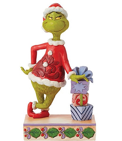 Jim Shore Grinch by Jim Shore Dr. Seuss Grinch Leaning on Presents Figurine