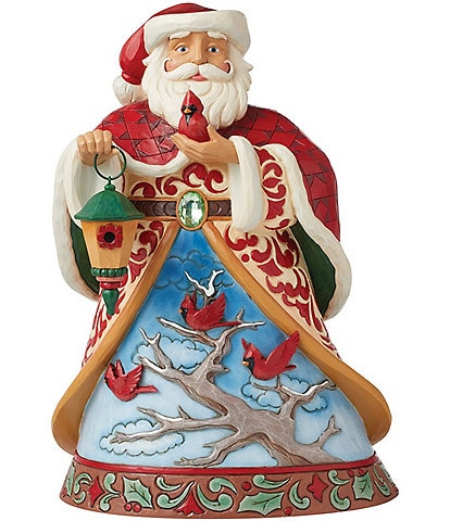 Jim Shore Heartwood Creek 2nd Annual Santa Collection Edition Cardinal in Winter Tree Santa Figurine