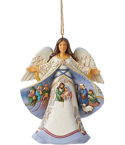 Jim Shore Heartwood Creek Angel Nativity Scene Coat Ornament