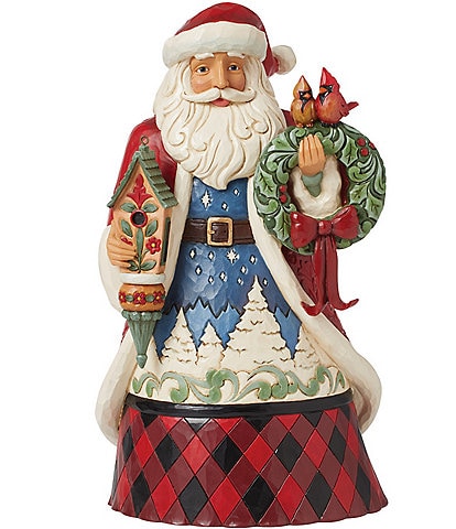 Jim Shore Heartwood Creek Highland Glen Santa with Bird House Figurine