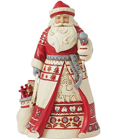 Jim Shore Heartwood Creek Nordic Noel Santa with Toy Bag Figurine