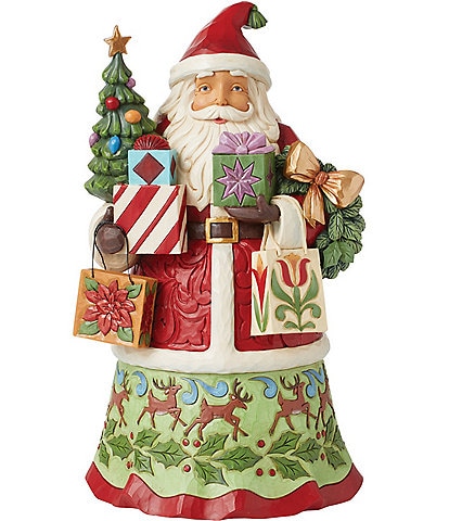 Jim Shore Heartwood Creek Santa with Gifts Bags and Wrapped Presents Figurine