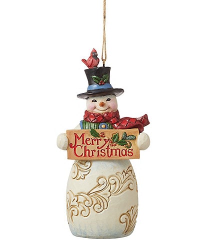 Jim Shore Heartwood Creek Snowman Christmas Sign Ornament