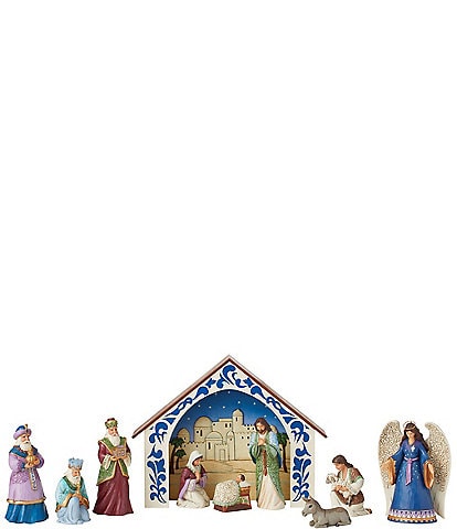 Jim Shore Heartwood Creek #double;The Reason for the Season#double; 10-Piece Nativity Set Figurine