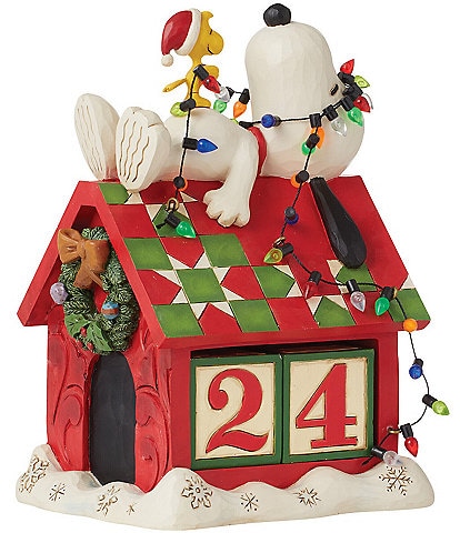 Jim Shore Peanuts by Jim Shore Snoopy & Woodstock Countdown Calendar Figurine