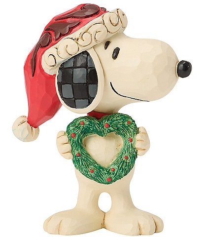 Jim Shore Peanuts Snoopy With Heart Wreath Miniature Figurine
