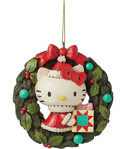 Jim Shore Sanrio Collection Hello Kitty Wreath Hanging Ornament