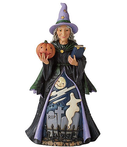 Jim Shore Witch Pumpkin Figurine