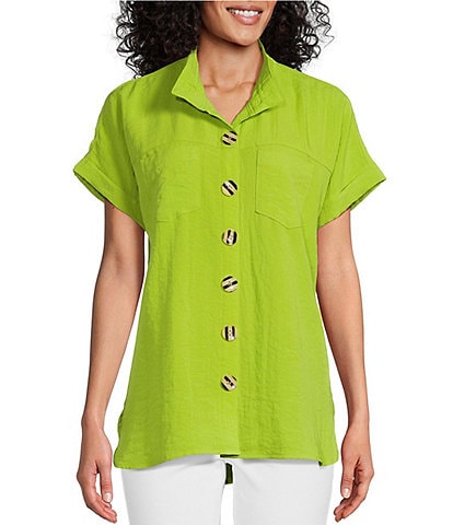 LOFT Verano Linen Shirttail Tee  Summer outfits women over 40