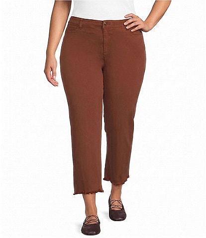 John Mark Plus Size Denim Straight Leg Ankle Jeans