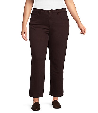 John Mark Plus Size Denim Wide Leg Jeans