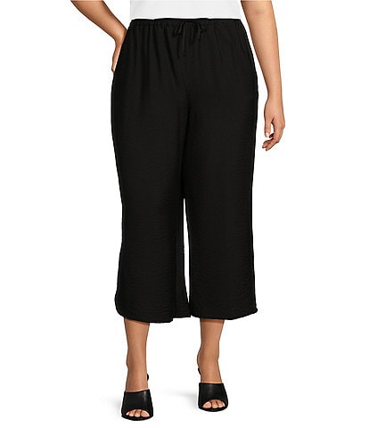 Ralph Lauren Plus Size 20W Active Elastic Waist Stretch Capri Pants Black