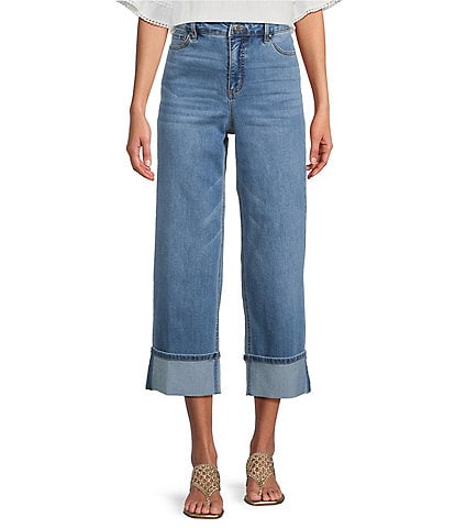 John Mark Wide Leg 5 Pocket Denim Jeans
