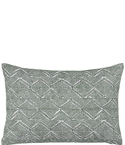 John Robshaw Kimaya Geometric Embroidered Bolster Pillow
