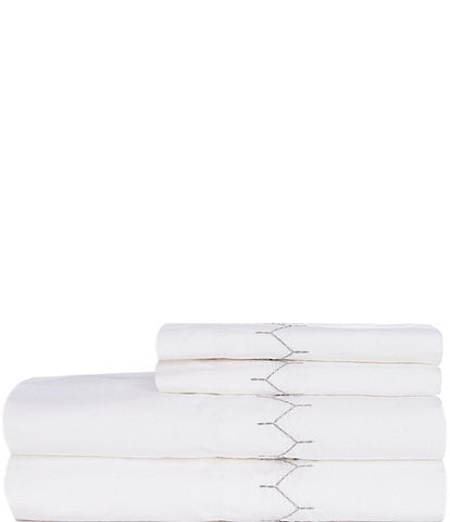 John Robshaw Organic Cotton Percale Stitched Embroidery Sheets