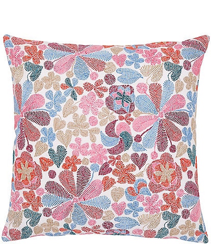 John Robshaw Taara Oversized Embroidered Cotton & Linen Square Pillow