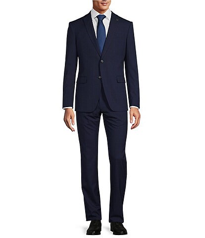 John Varvatos Bleecker Fancy Windowpane Plaid Slim Fit 2-Piece Suit