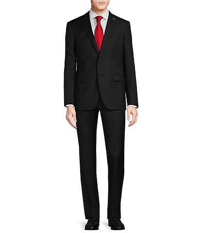 John Varvatos Bleecker Solid Black Slim-Fit 2-Piece Suit