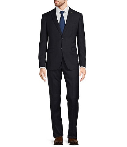 John Varvatos Slim Fit Flat Front Fancy Pattern 2-Piece Suit