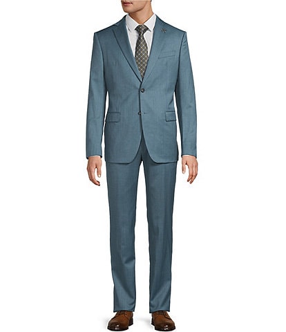 John Varvatos Slim Fit Flat Front Solid 2-Piece Suit