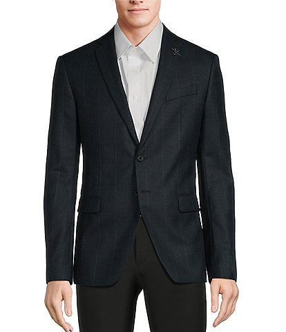 John Varvatos Slim Fit Plaid Pattern Sport Coat