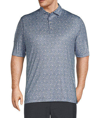 Johnnie-O Big & Tall Fernando Print Performance Stretch Short Sleeve Polo Shirt