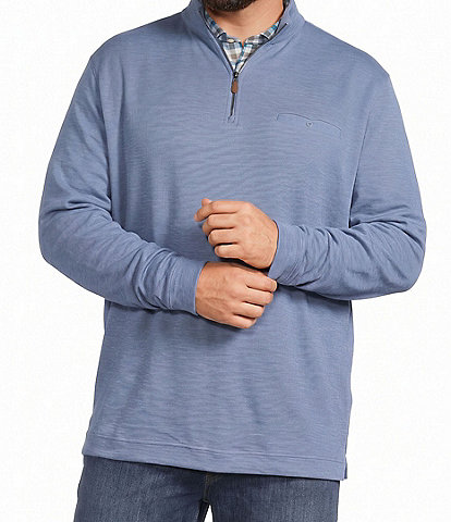 Johnnie-O Big & Tall Flame Stitch Quarter-Zip Pullover