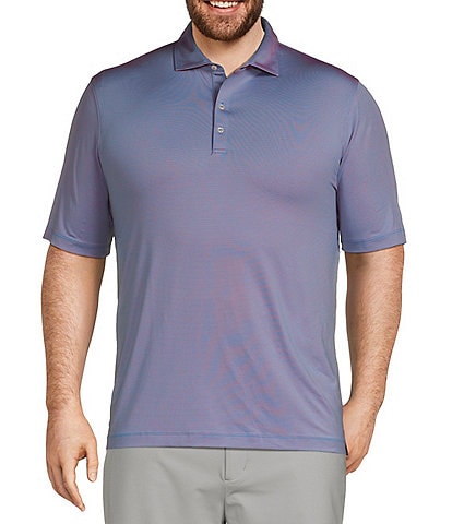 Johnnie-O Big & Tall Lyndonn Stripe Performance Stretch Short Sleeve Polo Shirt