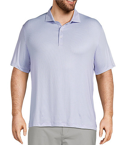 Johnnie-O Big & Tall Wesson Print Performance Stretch Short Sleeve Polo Shirt