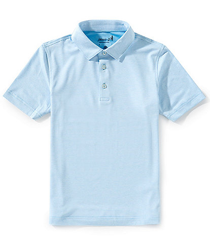 Johnnie-O Big Boys 8-20 Lyndonn Stripe Synthetic Performance Polo