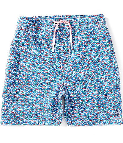 Johnnie-O Big Boys 8-20 Red Fin Blue Fin Swim Trunks