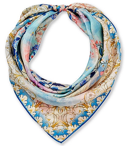 JOHNNY WAS Chemis Floral Print Silk Square Scarf