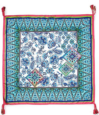 JOHNNY WAS Elaine Print Silk Square Scarf