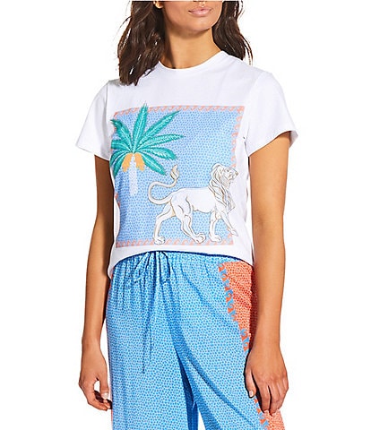 JOHNNY WAS JW X Paolita Circe's Ocean T-Shirt Swim Cover-Up