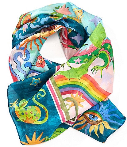 JOHNNY WAS Kayla Print Silk Square Scarf