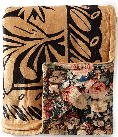 JOHNNY WAS Laurel Canyon Lola Scarf Cozy Reversible Throw Blanket