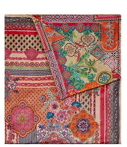 JOHNNY WAS Laurel Canyon Tami Scarf Cozy Reversible Throw Blanket