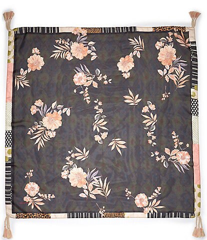 JOHNNY WAS Nido Floral Silk Square Scarf