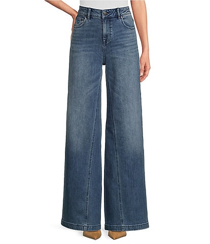 JOHNNY WAS Sisa Stretch Denim Wide Leg Jean