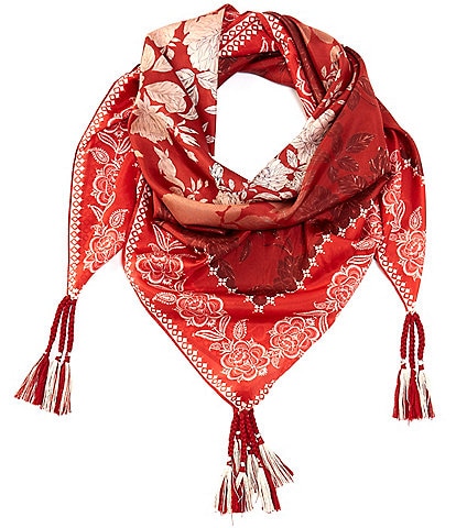 JOHNNY WAS Zwina Printed Silk Square Scarf