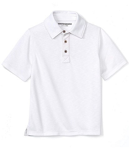 Johnston & Murphy Big Boys 8-20 Short Sleeve Slub Polo Shirt