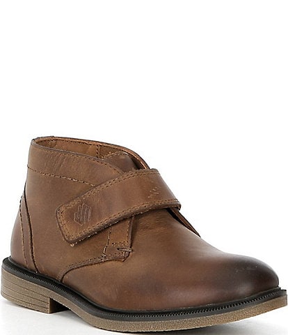 Johnston & Murphy Boys' Calder Leather Hook-and-Loop Chukka Boots (Toddler)