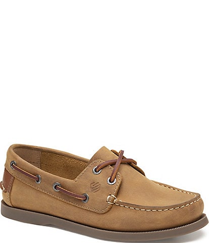 Johnston & Murphy Boys' Zeke Leather Boat Shoes (Toddler)